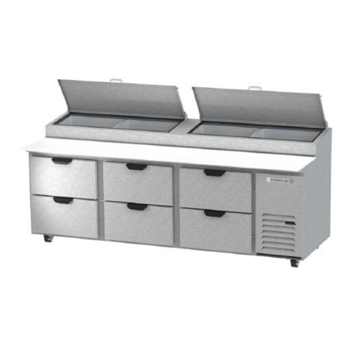 Garland Beverage Air DPD93HC-6 Refrigerated Counter, Pizza Prep Table