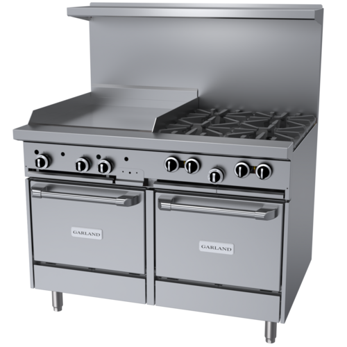 Garland US Range G48-4G24LL Range, 48" Restaurant, Gas