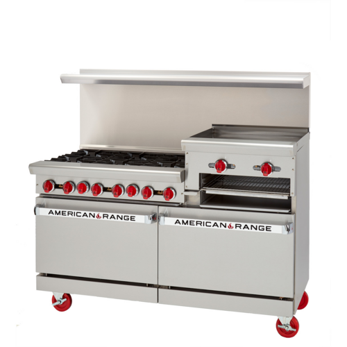 American Range AR-8B-24RG-CC Range, 72" Restaurant, Gas