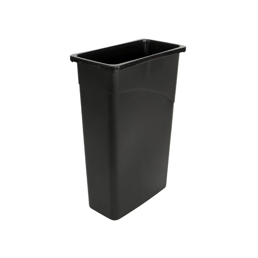 Globe 9512 23 Gallon Black Slim Garbage Bin