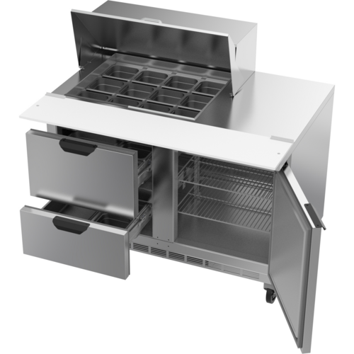Garland Beverage Air SPED48HC-12M-2 Refrigerated Counter, Mega Top Sandwich / Salad Unit
