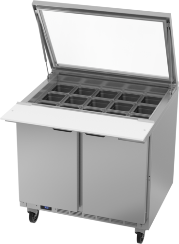 Garland Beverage Air SPE36HC-15M-STL Refrigerated Counter, Mega Top Sandwich / Salad Unit