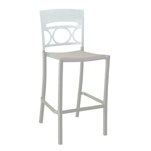 Grosfillex Moon UT654096 Bar Stool, Stacking, Outdoor
