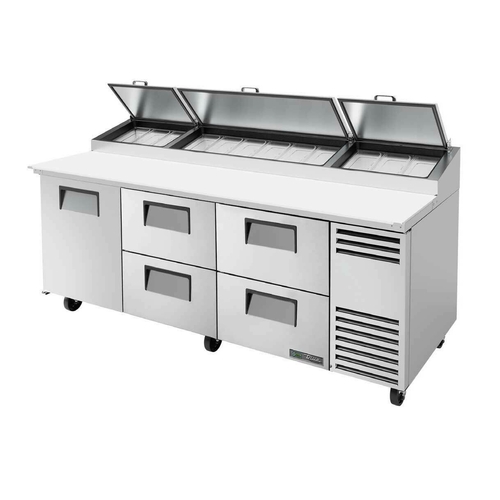 True Refrigeration Non-Core Models TPP-AT2-93D-4-HC Refrigerated Counter, Pizza Prep Table