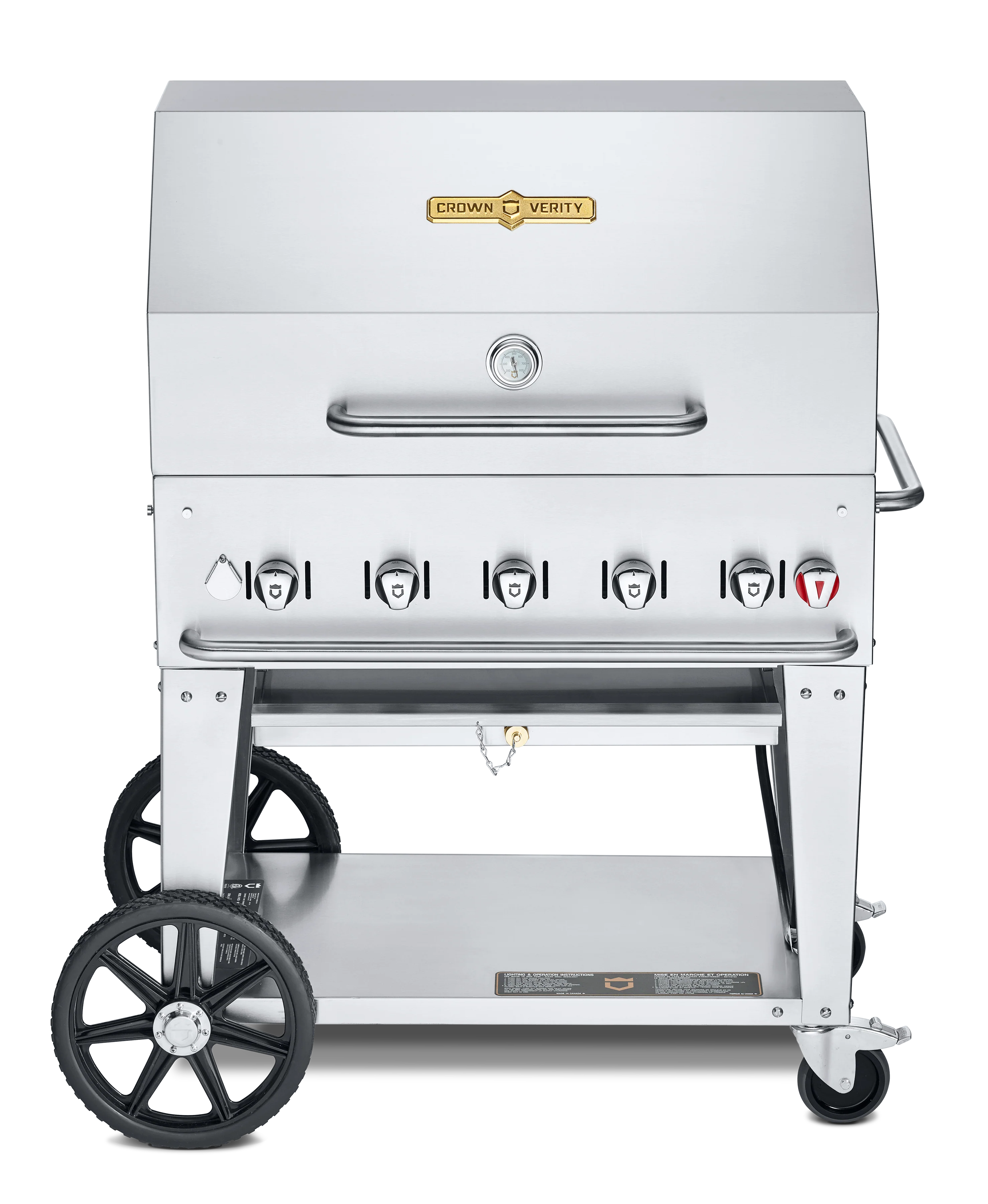 Crown Verity CV-MCB-36RDP 36" Mobile Grill - Dome Pkg 2026