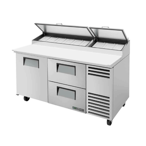True Refrigeration Non-Core Models TPP-AT-67D-2-HC Refrigerated Counter, Pizza Prep Table