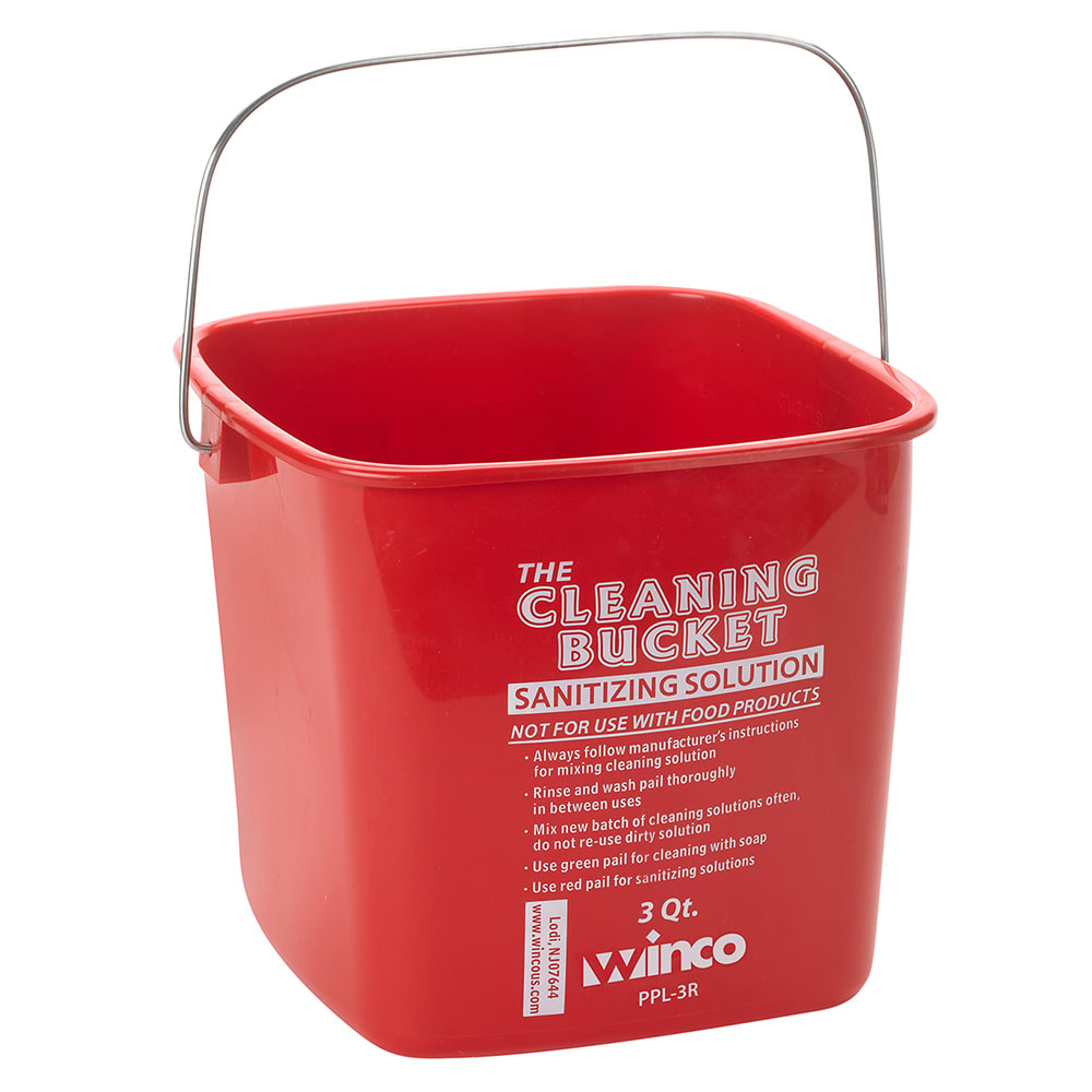 Globe 3603R 3qt Red Cleaning Bucket