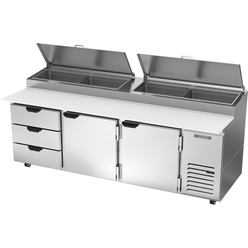 Garland Beverage Air DPD93HC-3 Refrigerated Counter, Pizza Prep Table
