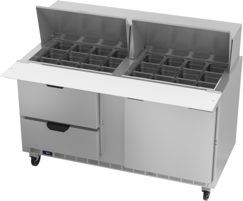 Garland Beverage Air SPED60HC-24M-2 Refrigerated Counter, Mega Top Sandwich / Salad Unit