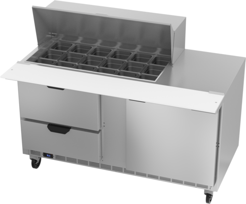 Garland Beverage Air SPED60HC-18M-2 Refrigerated Counter, Mega Top Sandwich / Salad Unit