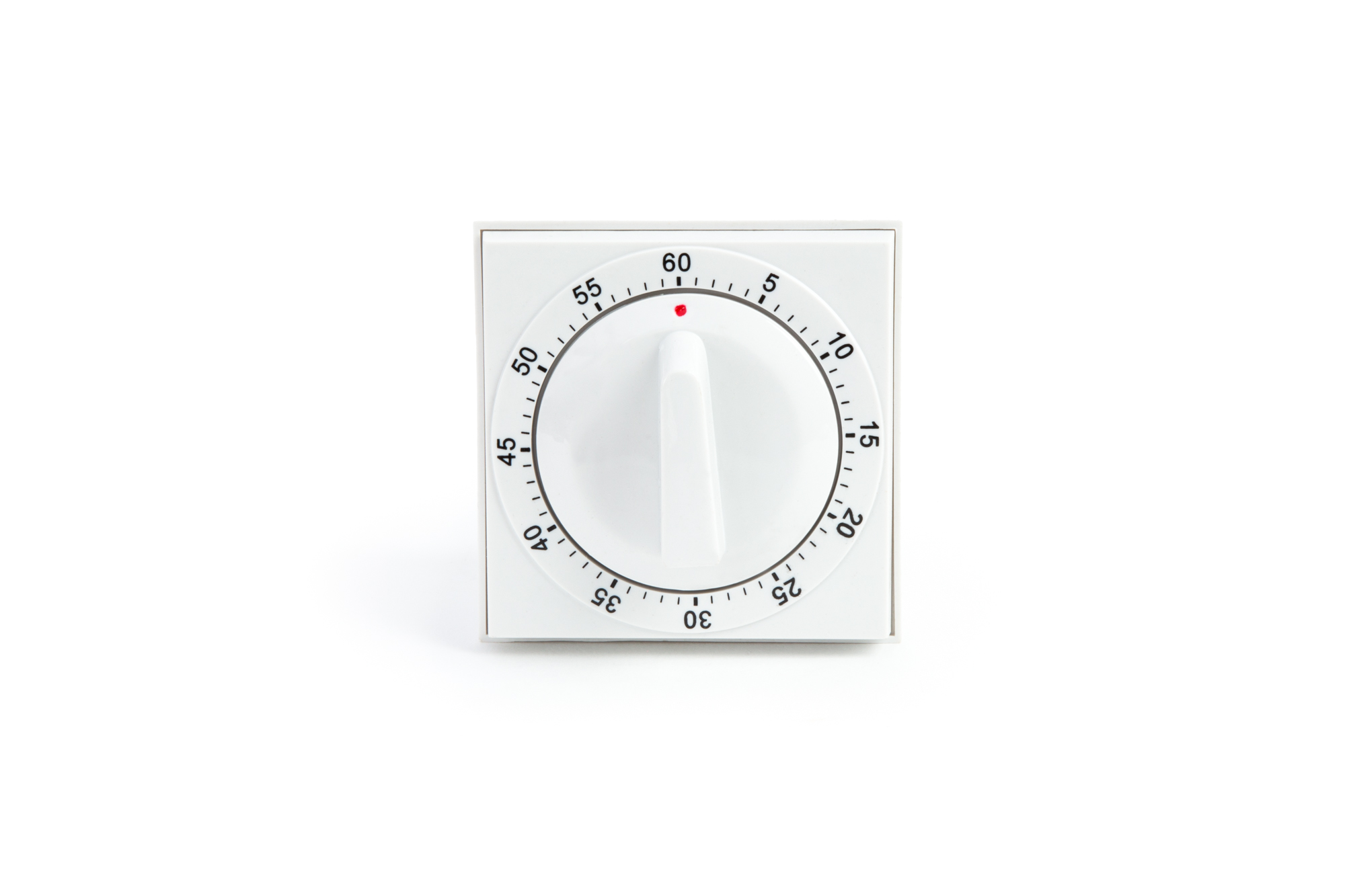Fox Run 4286 60 Minute White Plastic Mechanical Timer