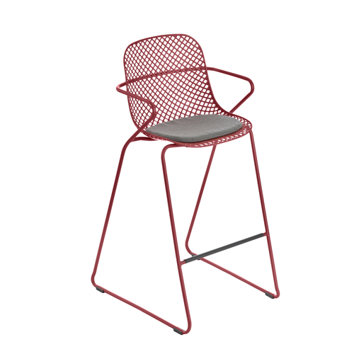 Grosfillex US139712 Bar Stool, Stacking, Outdoor