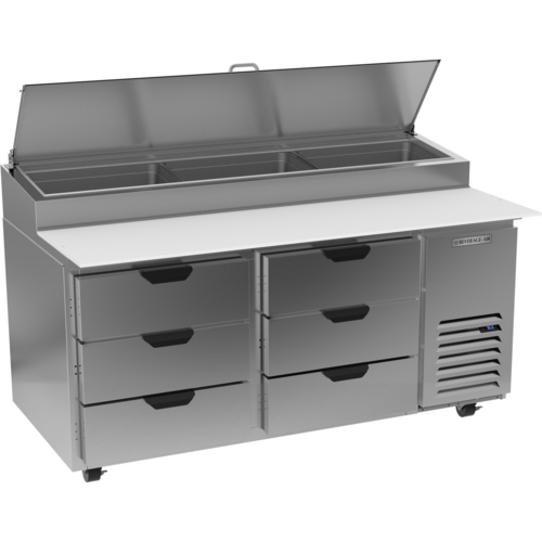Garland Beverage Air DPD67HC-6 Refrigerated Counter, Pizza Prep Table