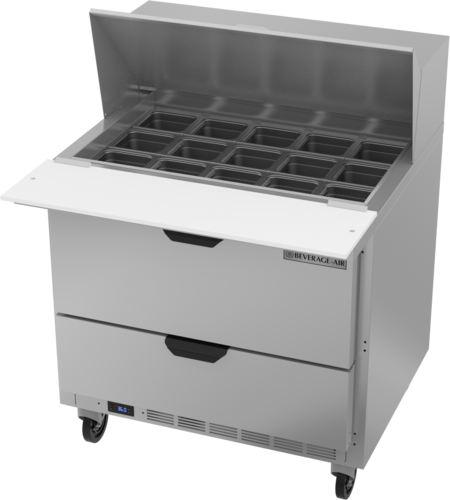 Garland Beverage Air SPED36HC-15M-2 Refrigerated Counter, Mega Top Sandwich / Salad Unit