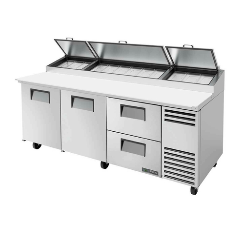 True Refrigeration Non-Core Models TPP-AT2-93D-2-HC Refrigerated Counter, Pizza Prep Table