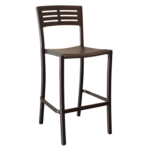 Grosfillex Vogue UT739017 Bar Stool, Stacking, Outdoor