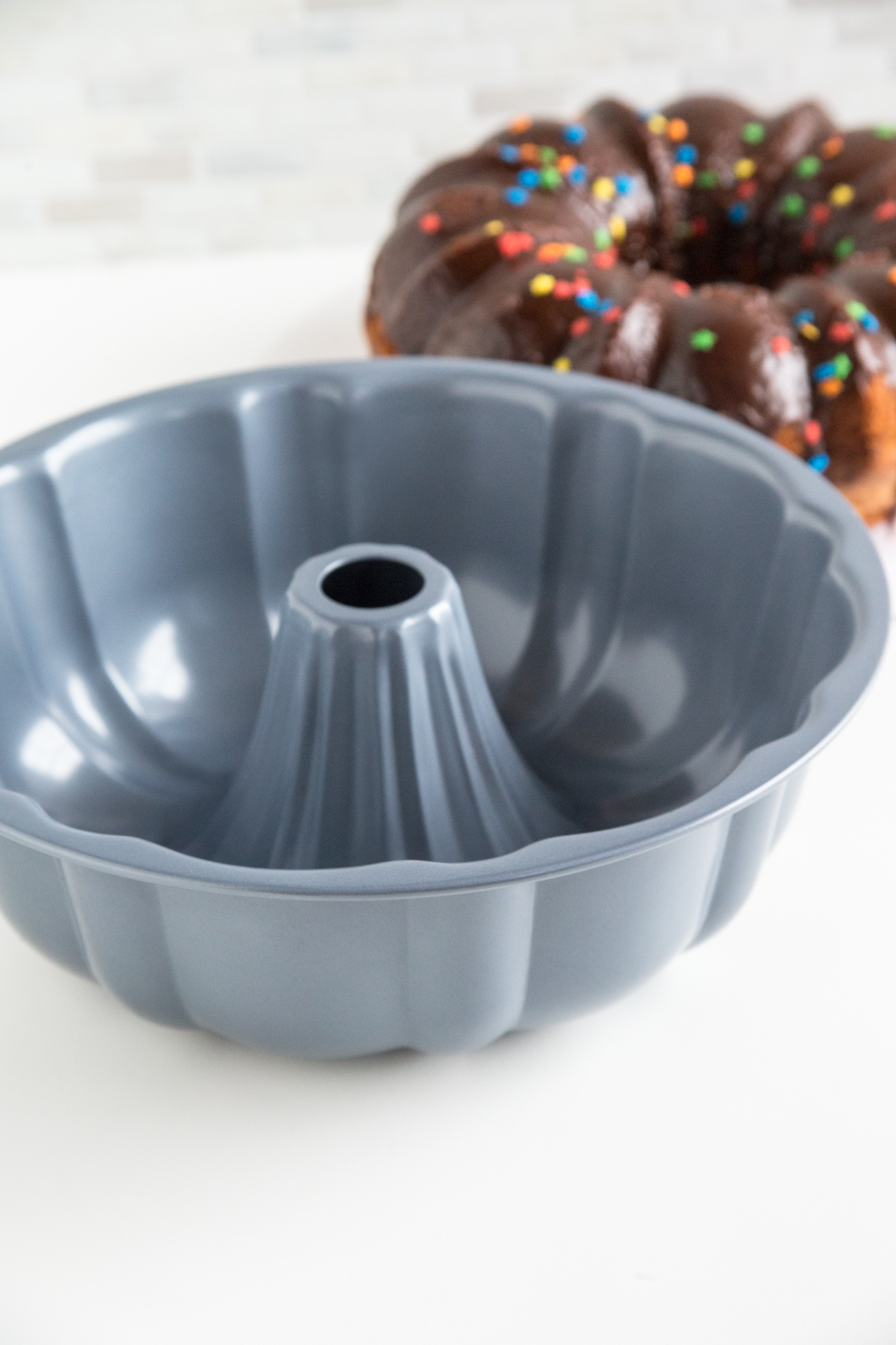 Fox Run 4485 8.5 Inch Non-Stick Fluted Bundt Pan With Center Tube