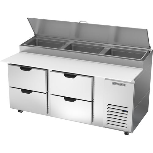 Garland Beverage Air DPD72HC-4 Refrigerated Counter, Pizza Prep Table