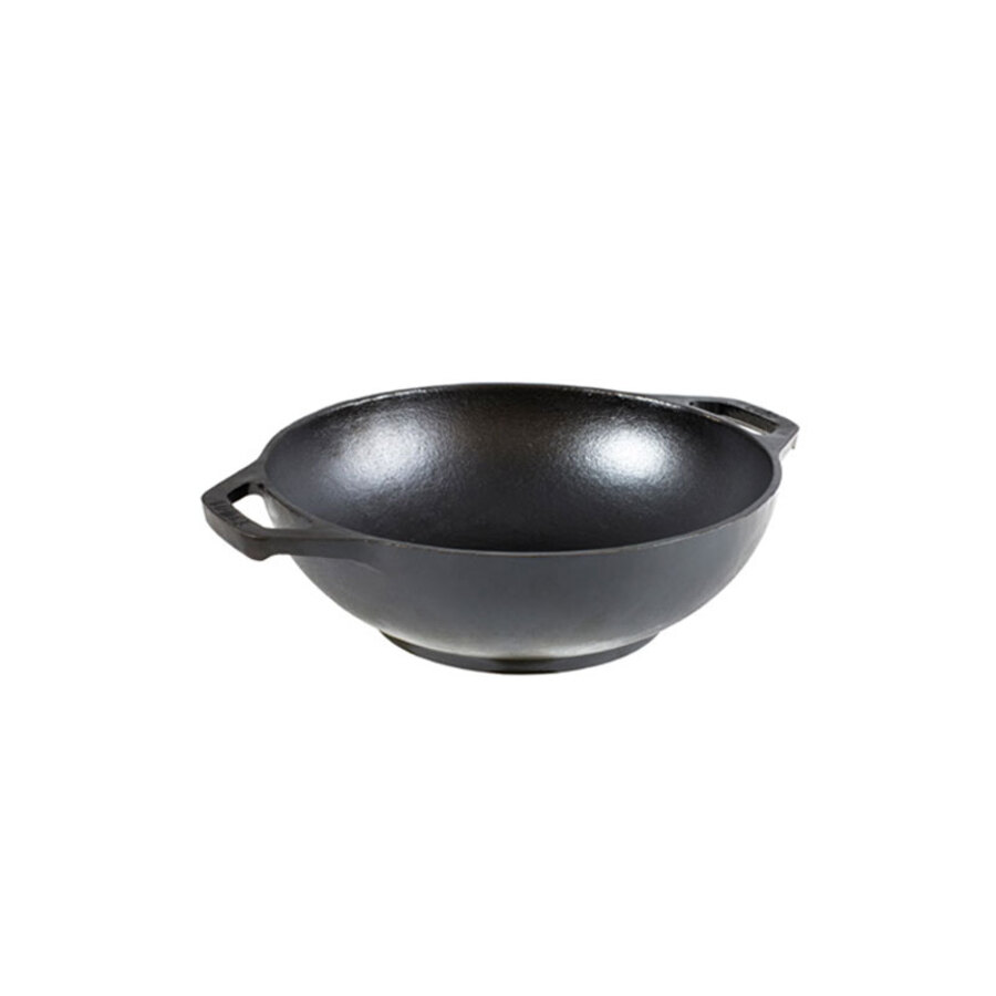 Lodge L9MW 9 Inch Cast Iron Mini Wok w/ loop handles