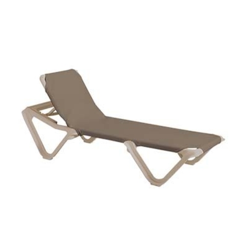 Grosfillex Nautical US155181 Chaise, Outdoor