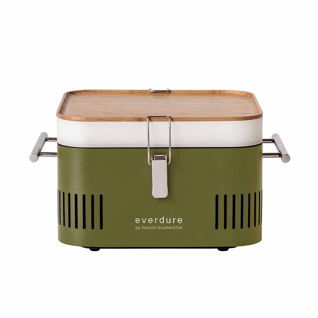 Everdure HBCUBEKUS CUBE Portable Charcoal Barbeque - Green