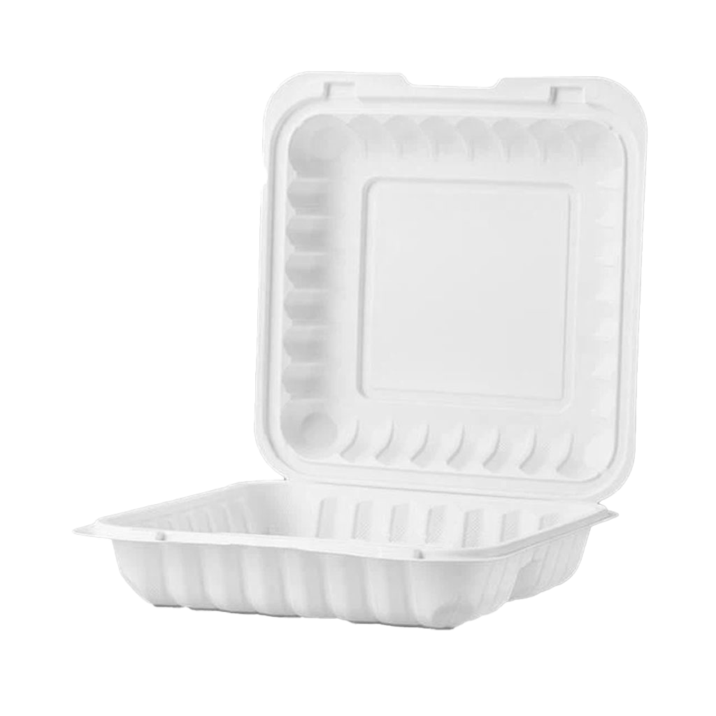 Globe Commercial 7010 Container Hinged 6"x6"x3" MFPP Plastic