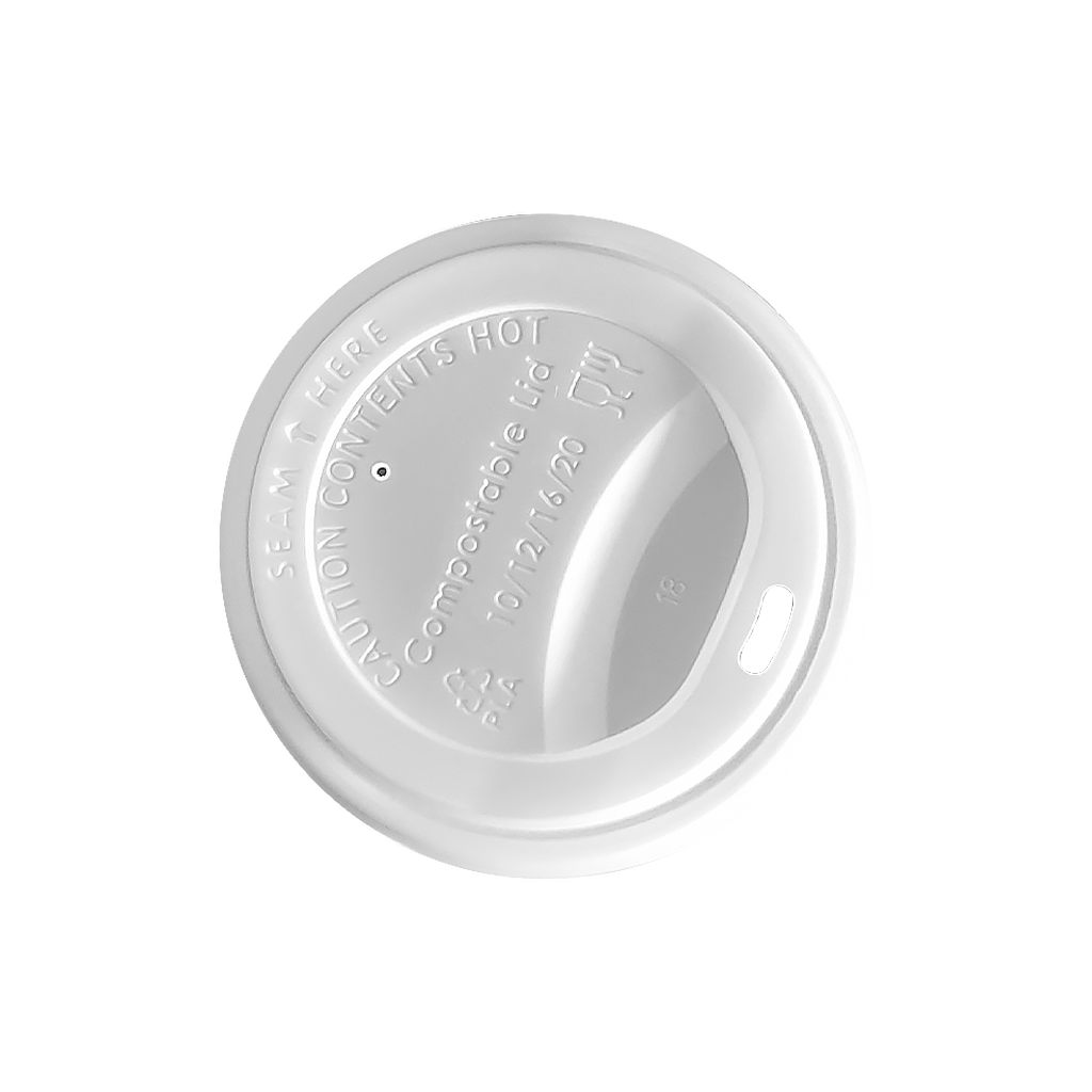 Globe Commercial 6084 Lid Dome 12-20oz White CPLA Plastic