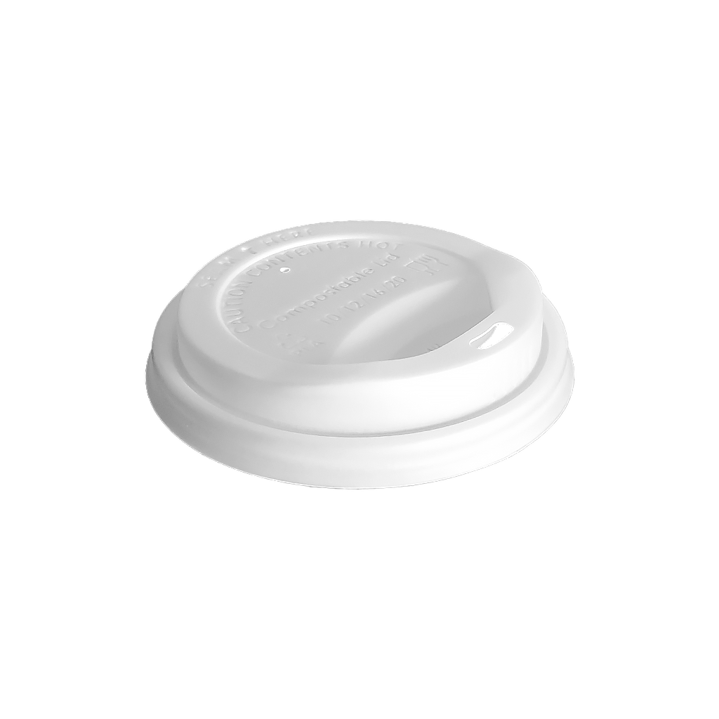 Globe Commercial 6083 Lid Dome 8oz White CPLA Plastic