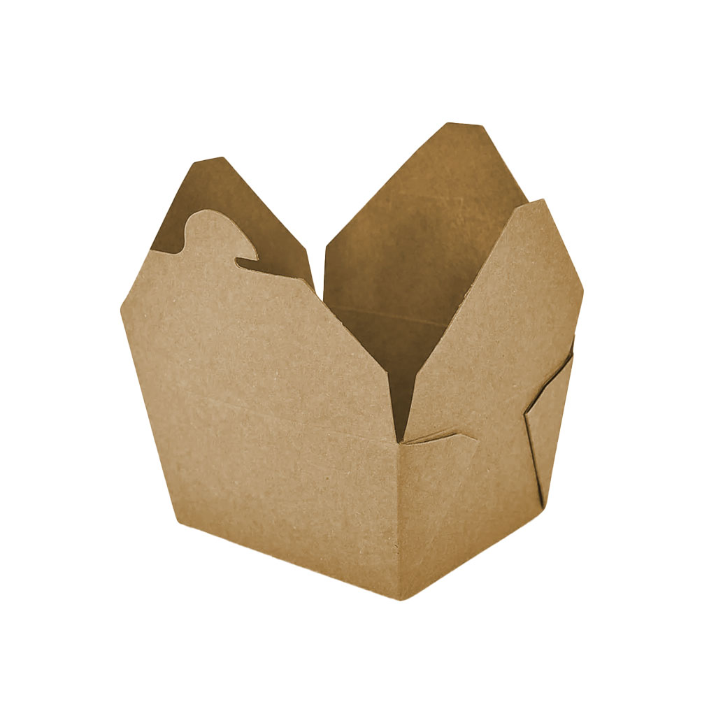 Globe Commercial 6060 Paper Take Out Box Kraft #1