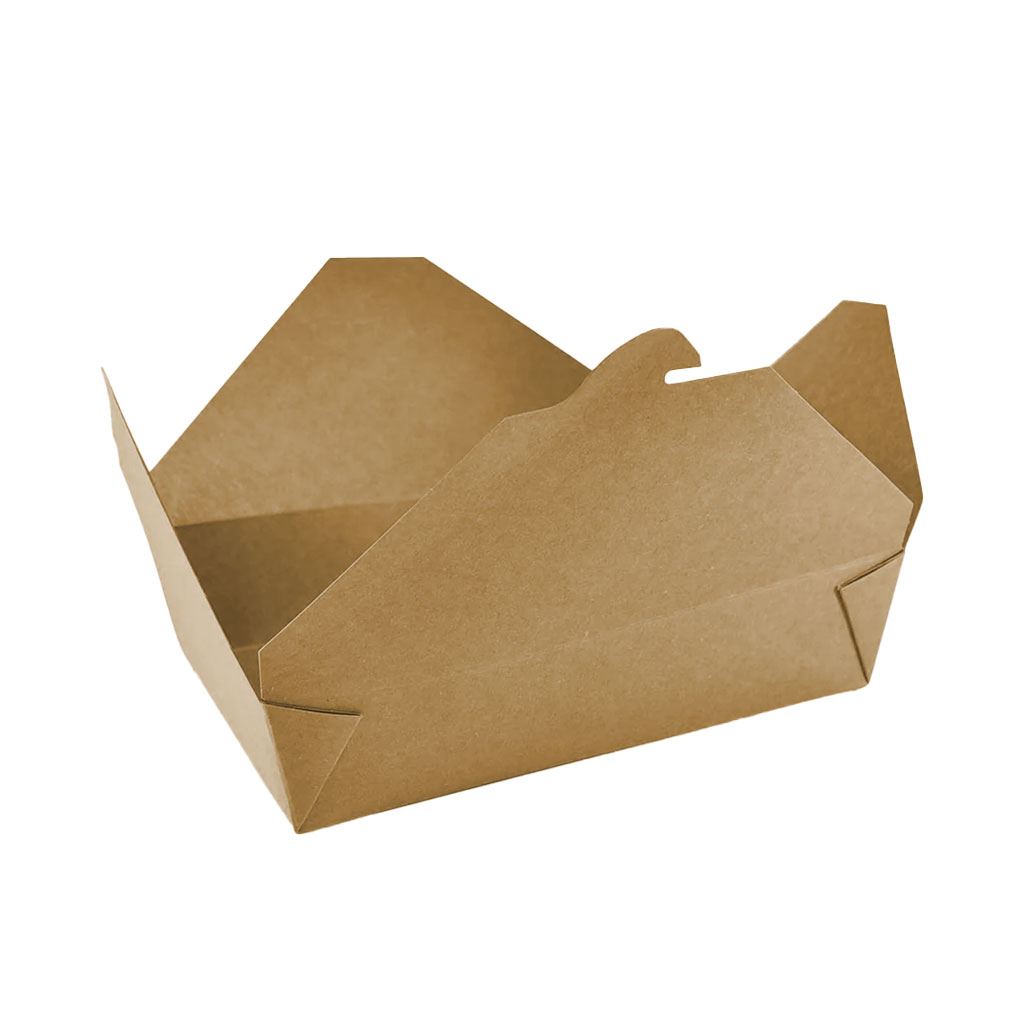 Globe Commercial 6061 Paper Take Out Box Kraft #2