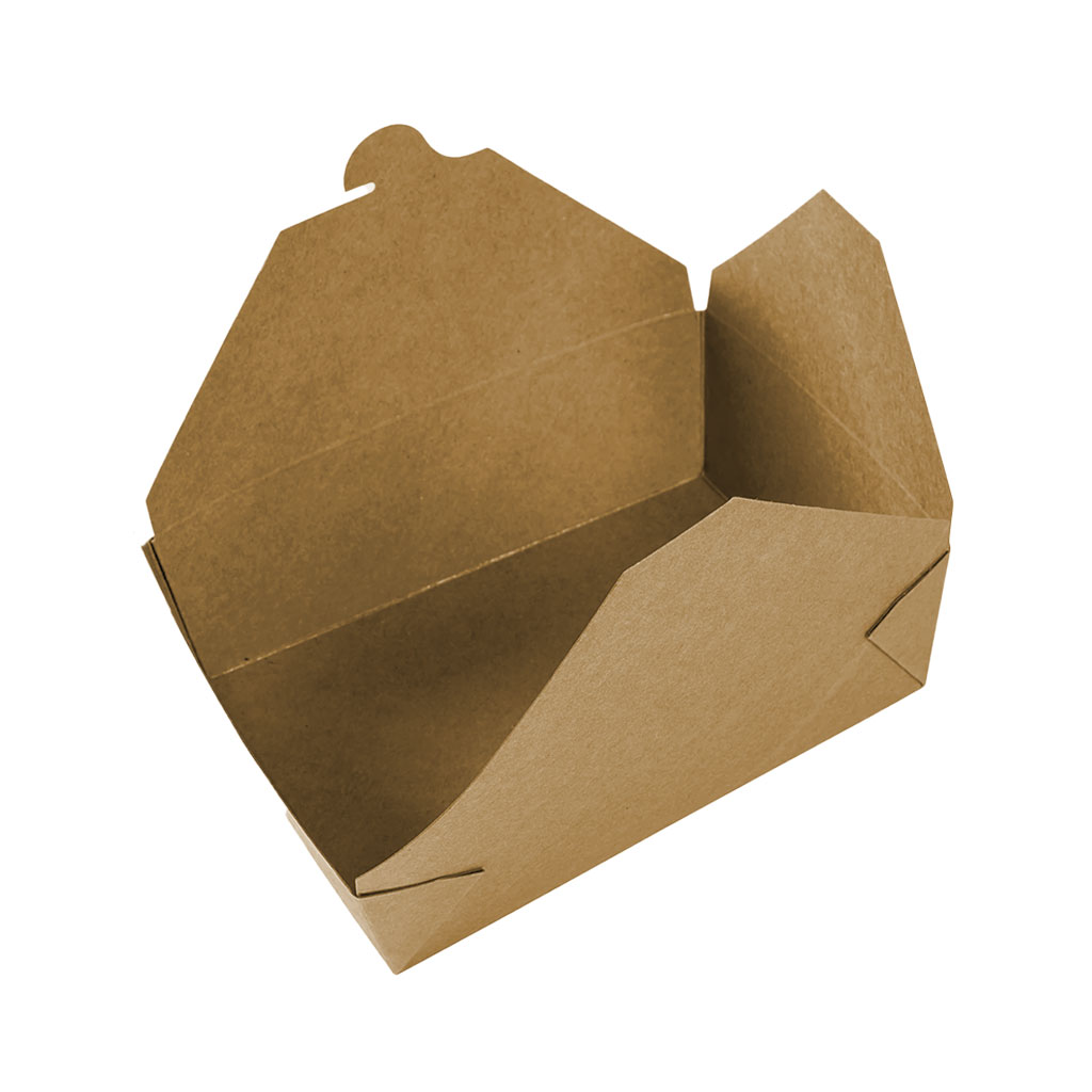 Globe Commercial 6062 Paper Take Out Box Kraft #3