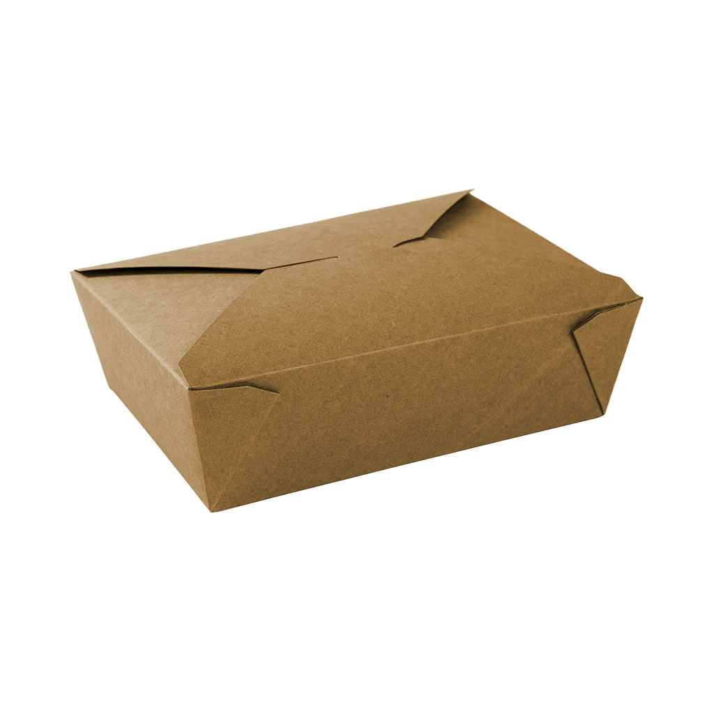 Globe Commercial 6062 Paper Take Out Box Kraft #3