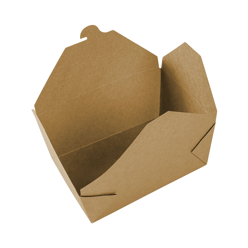 Globe Commercial 6063 Paper Take Out Box Kraft #4