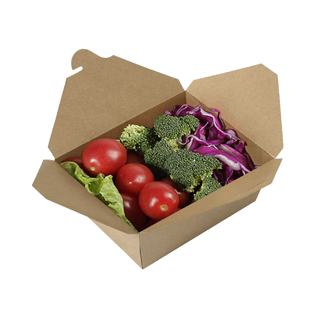 Globe Commercial 6063 Paper Take Out Box Kraft #4