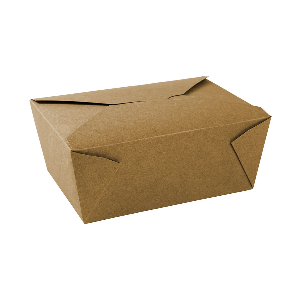 Globe Commercial 6063 Paper Take Out Box Kraft #4