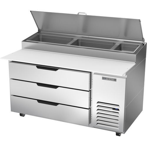 Garland Beverage Air DPD60HC-3 Refrigerated Counter, Pizza Prep Table