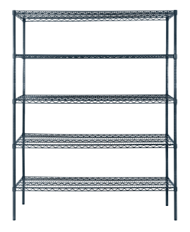 Atosa Mixrite MWSSE187286 5-Shelf Epoxy Shelving Unit w/ 86" Posts (18"x72")-Slate Gray