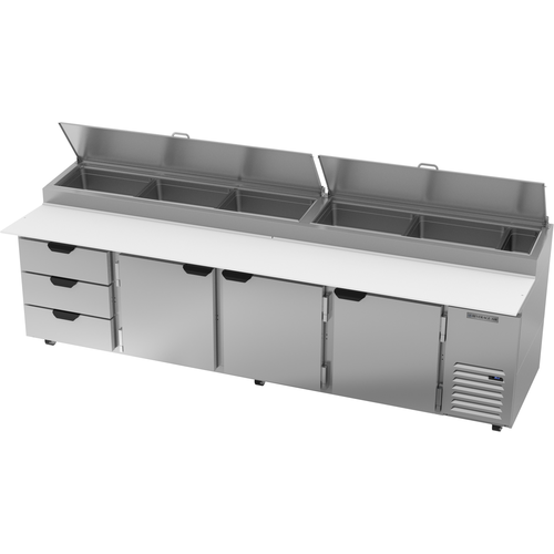 Garland Beverage Air DPD119HC-3 Refrigerated Counter, Pizza Prep Table