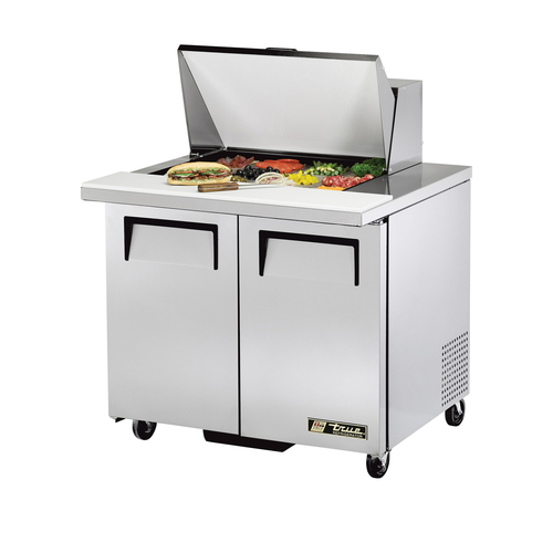 True Refrigeration TSSU-36-15M-B-HC Refrigerated Counter, Mega Top Sandwich / Salad Unit