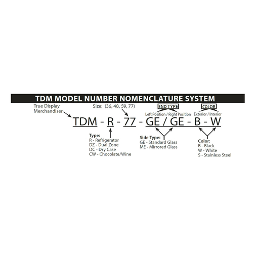 True Refrigeration Non-Core Models TDM-R-36-GE/GE-S-W Display Case, Refrigerated Bakery