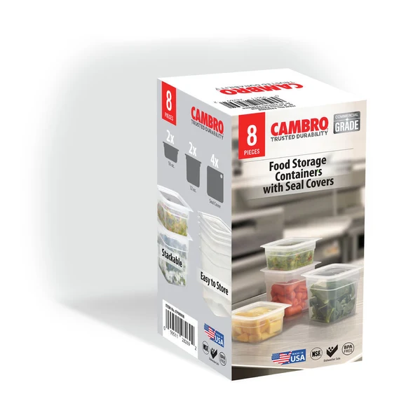Cambro CamSquare® FPMINI8 8-piece Food Storage Container Set with lids