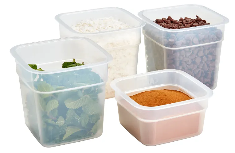 Cambro CamSquare® FPMINI8 8-piece Food Storage Container Set with lids