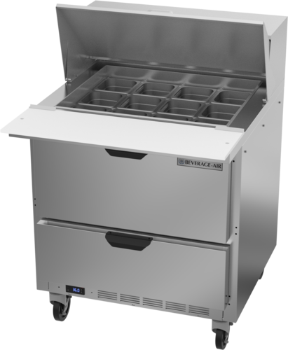 Garland Beverage Air SPED32HC-12M-2 Refrigerated Counter, Mega Top Sandwich / Salad Unit