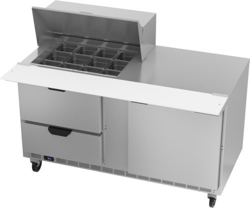 Garland Beverage Air SPED60HC-12M-2 Refrigerated Counter, Mega Top Sandwich / Salad Unit