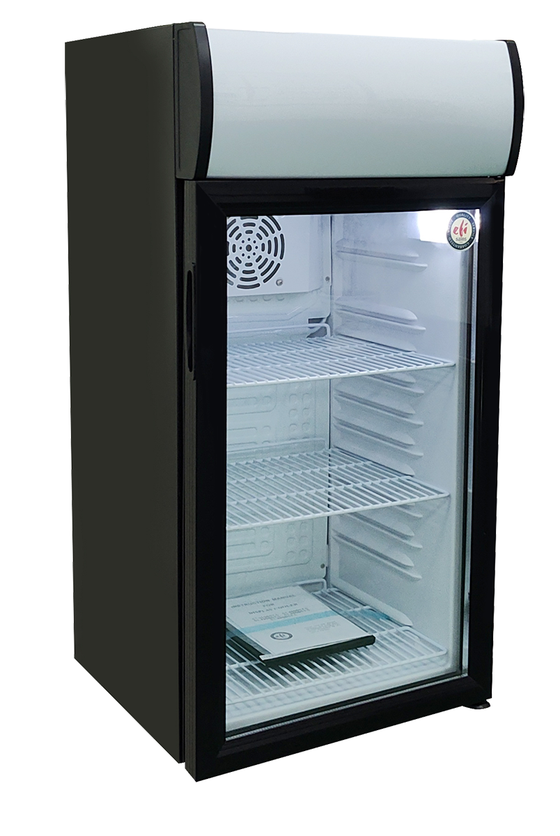 EFI C1-80GDCT-L Countertop Glass Door Refrigerator