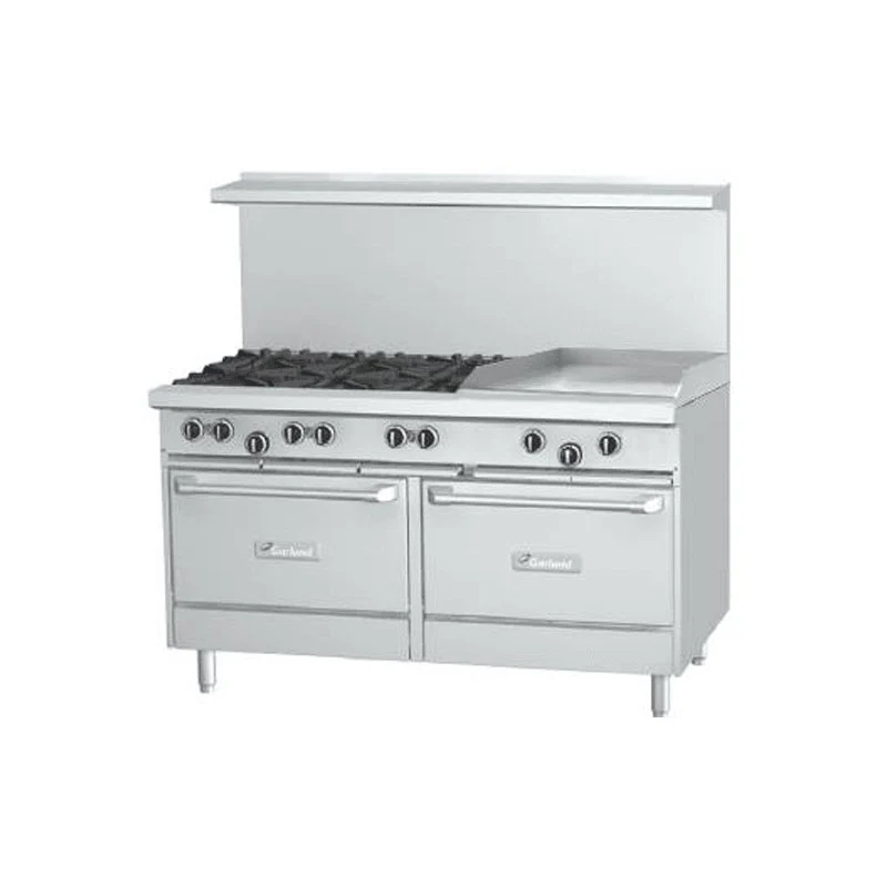 Garland G60-6G24RR - 60" 6 Burner Gas Range with 24" Griddle Top & 2 Standard Ovens