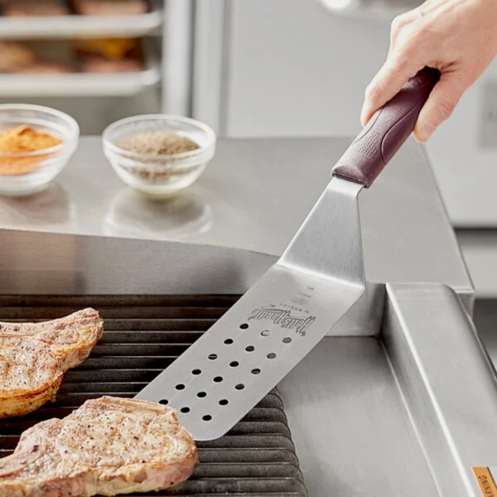 Mercer Culinary Hell's Handle M18310 Turner, Perforated, Stainless Steel