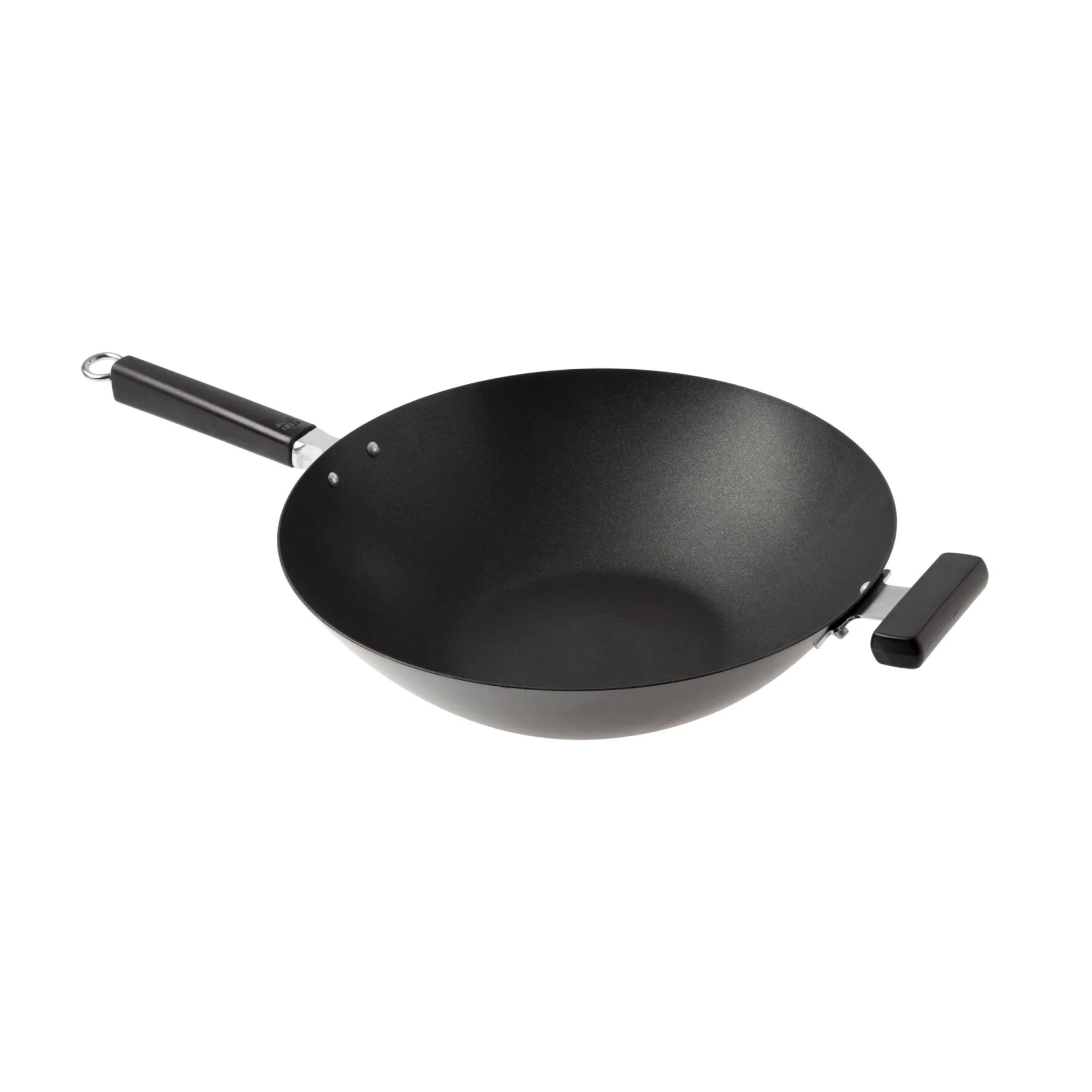 Wok 14" Carbon Steel Non Stick Flat Bottom
