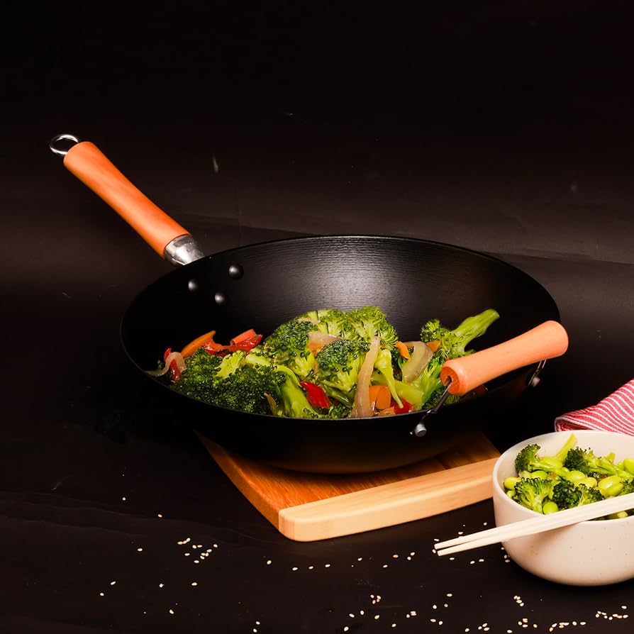 Joyce Chen J23-0001 Wok 14" Cast Iron Flat Bottom