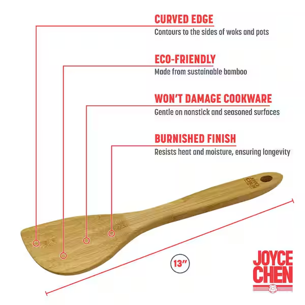 Joyce Chen J33-2014 Spatula 13" Stir Fry Bamboo